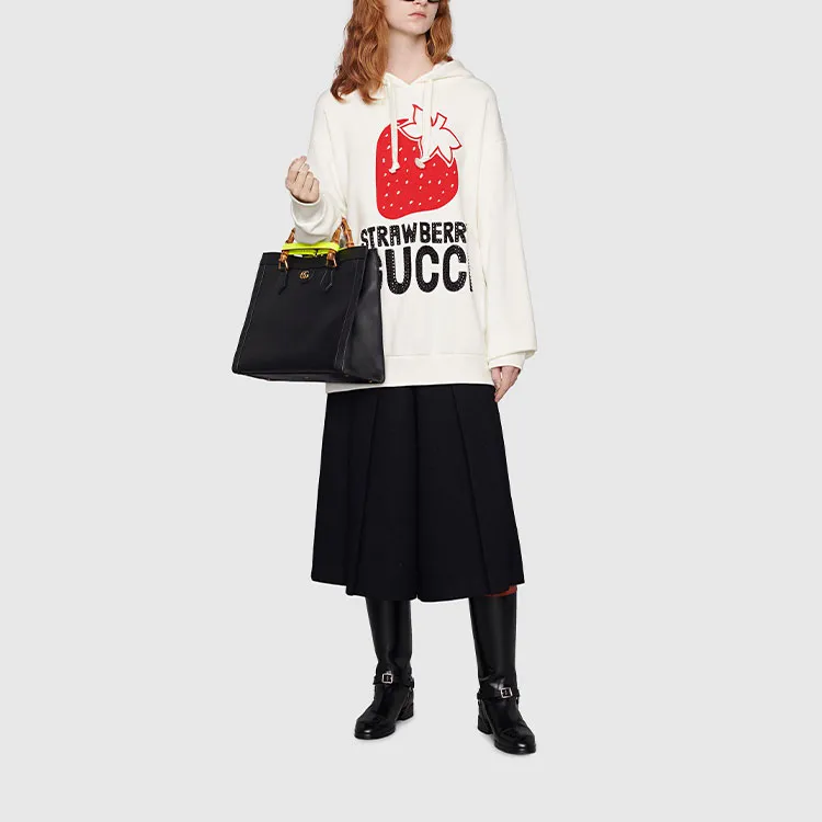GUCCI Logo print Drawstring Hoodie-1