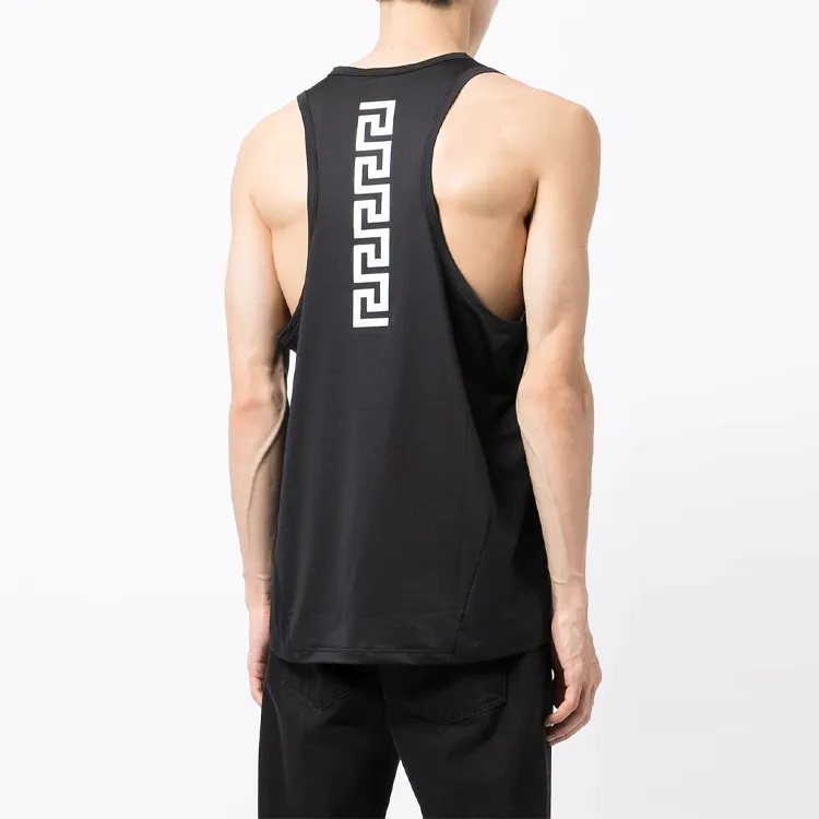 VERSACE Tank Tops Men Black-1