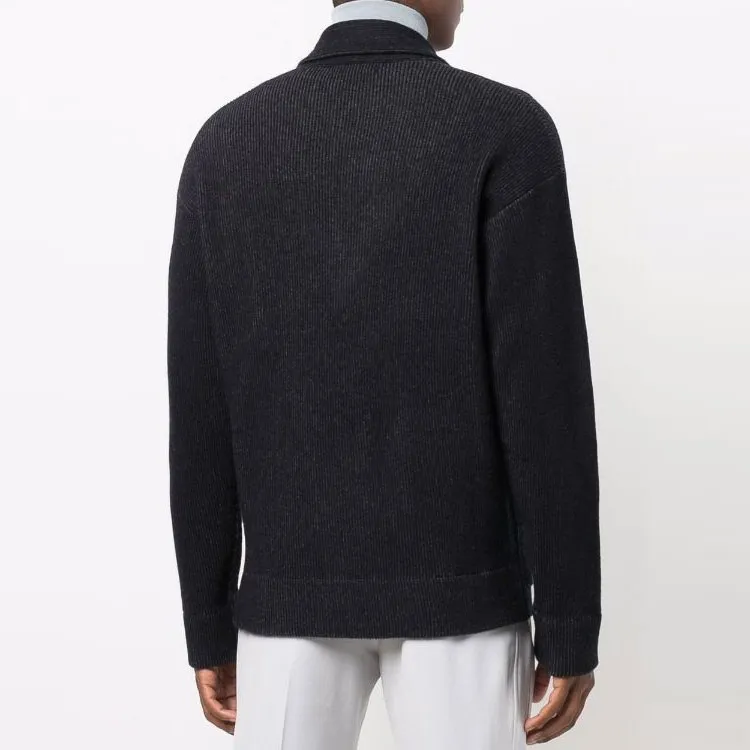 Zegna Loose Fit Knitwear Men's Dark Blue-2