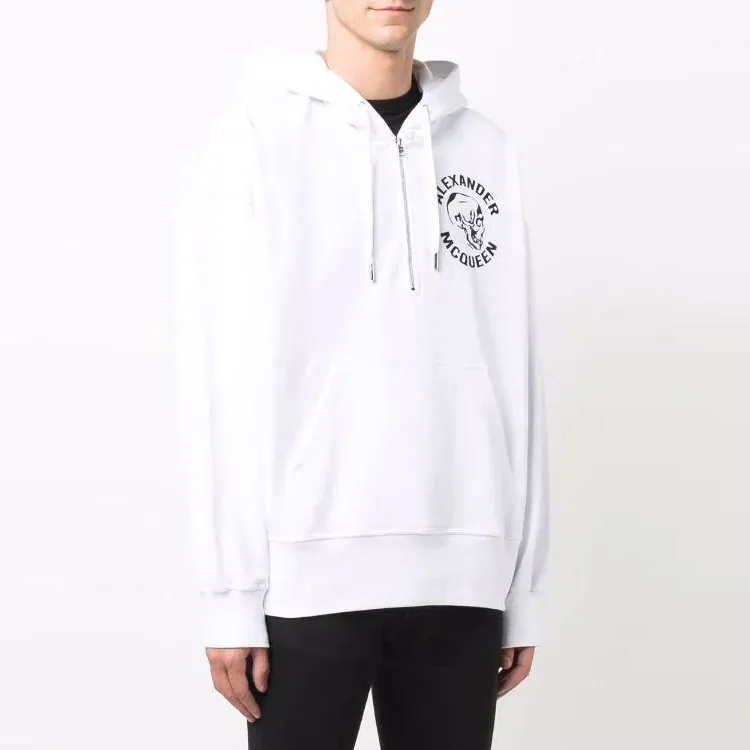 Alexander McQueen Skull Print Half Zip Hoodie-2