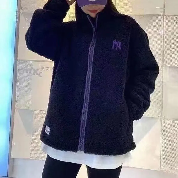 New Era Velvet Jackets Unisex Black-2