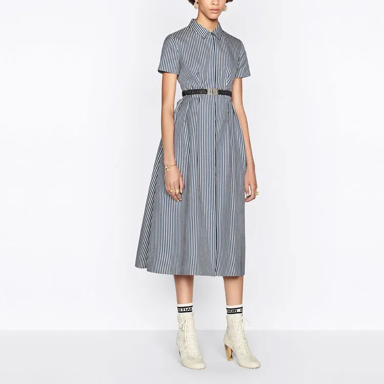 DIOR SS22 Short-Sleeved Dresses Women's Blue White-2