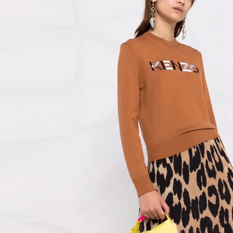 KENZO FW21 Fitted Sweater Women's Brown-4