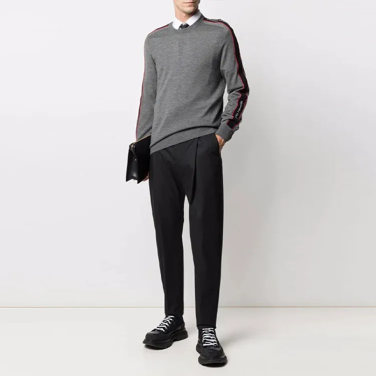 Alexander McQueen Logo Tape Crewneck Jumper-1