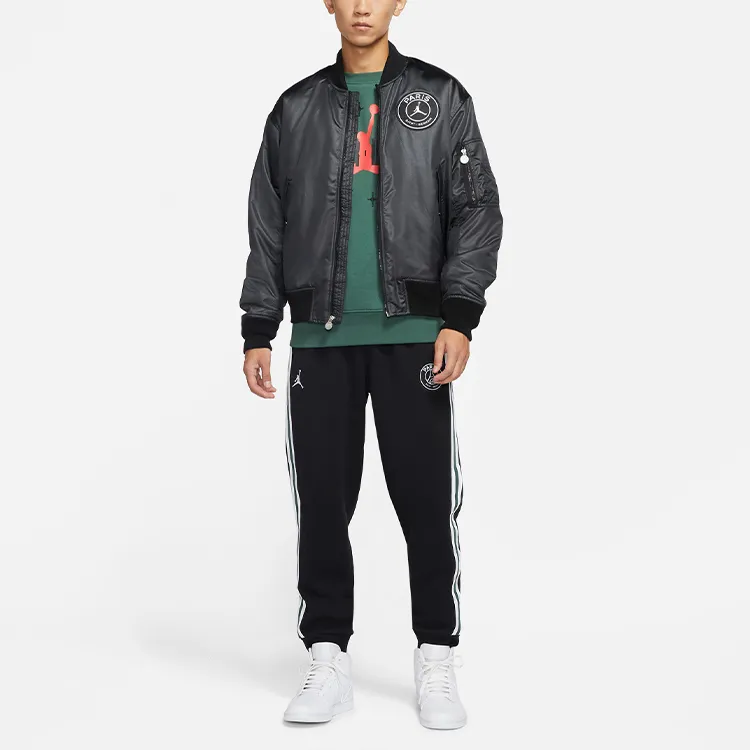 Jordan NIKE Jordan X Paris PSG Puffer Jackets Men Black-2