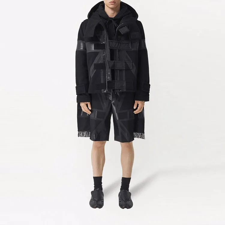 Burberry Flag Print Grain De Poudre Wool Tailored Shorts-1