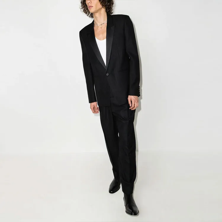 SAINT LAURENT Grain De Poudre Tuxedo Blazer-2
