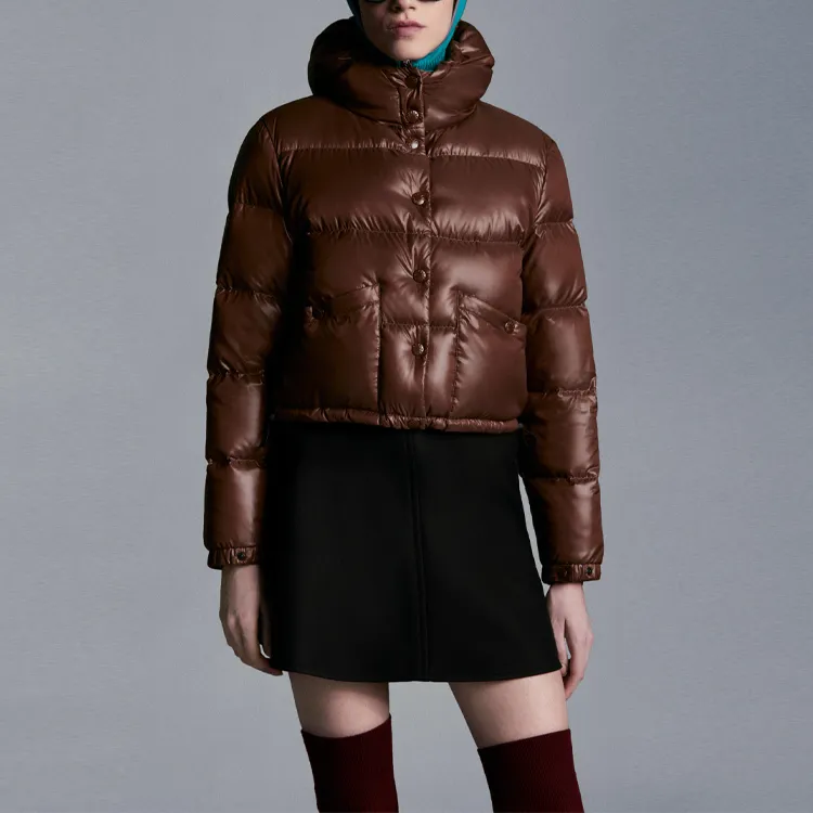 Moncler Women's Bardanette Short Down Jacket Walnut Brown-2