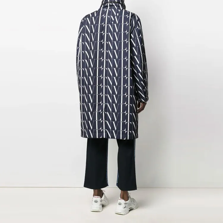 Valentino Trench Coats Men Blue-2