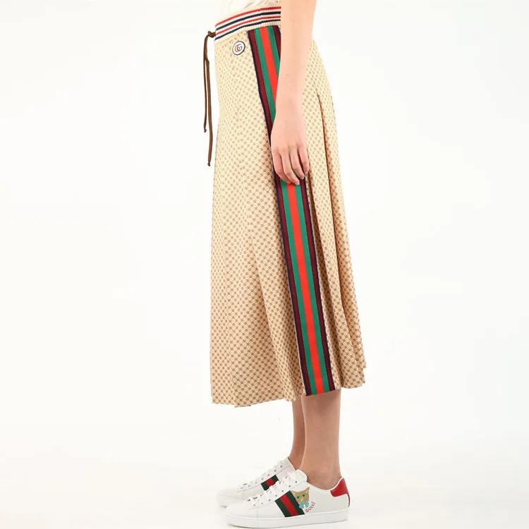 GUCCI Casual Long Skirts Women's Light Brown-6