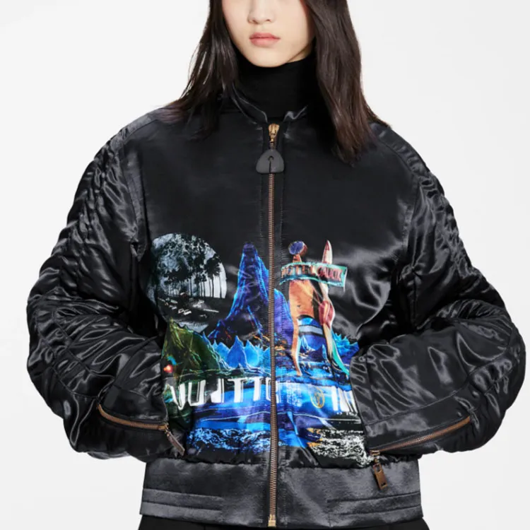 LOUIS VUITTON Cosmic Motel Print Biker Bomber-4