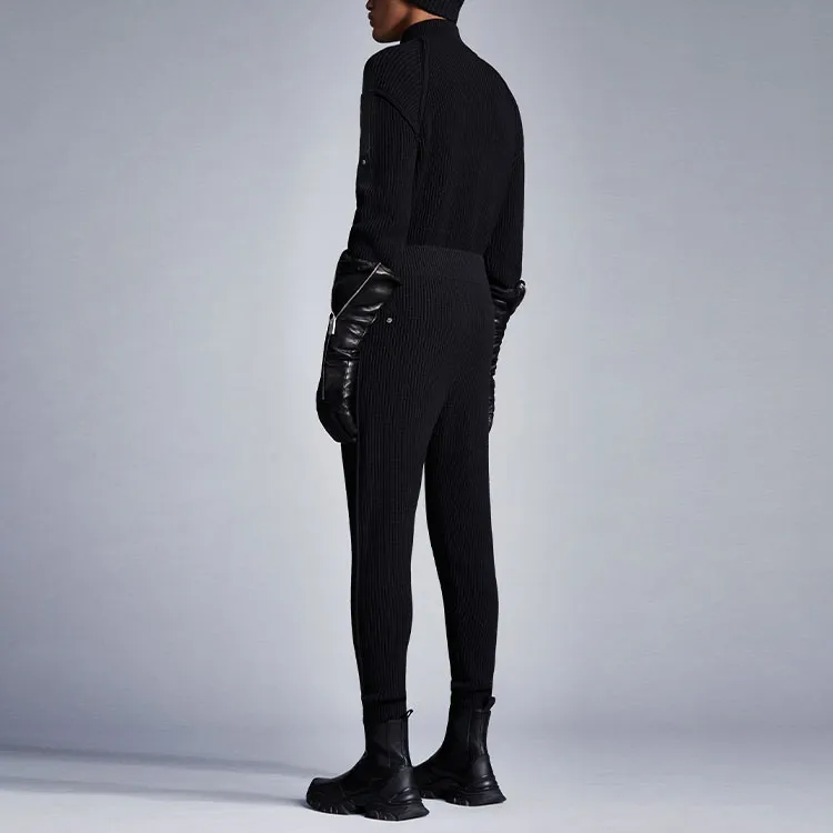 Moncler Logo Rib Knit Jogger Sweatpants-2