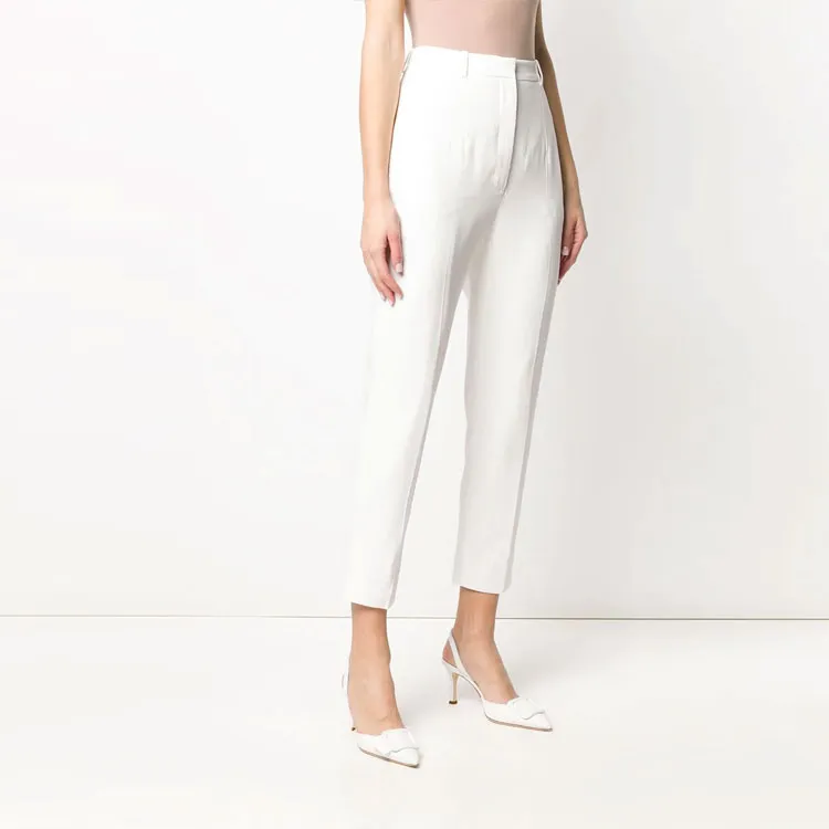 Alexander McQueen High Rise Straight Leg Pants-1