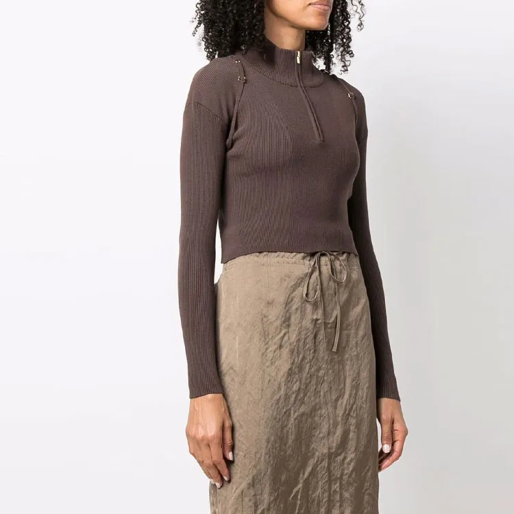 Jacquemus Slim Fit Sweater Women's Brown-2