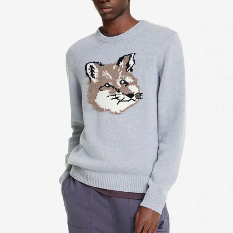 Maison Kitsune Sweaters Men Gray-3