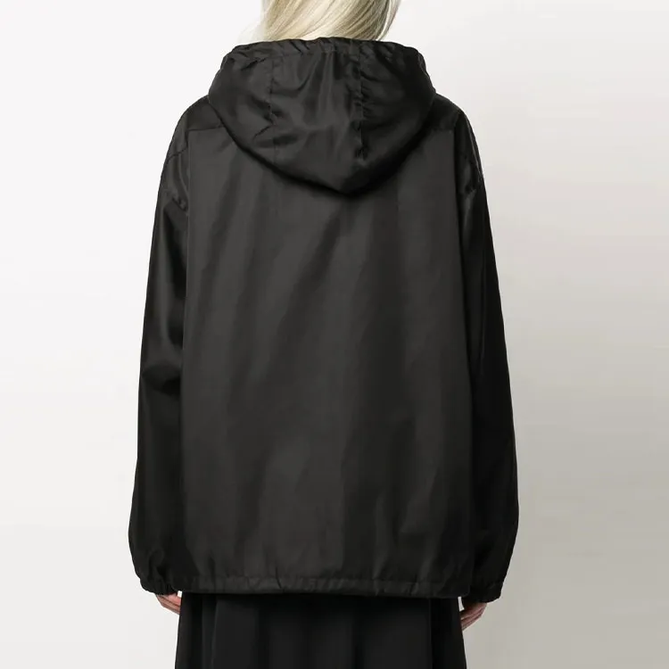PRADA Gabardine Logo Jacket Black/Blue-2