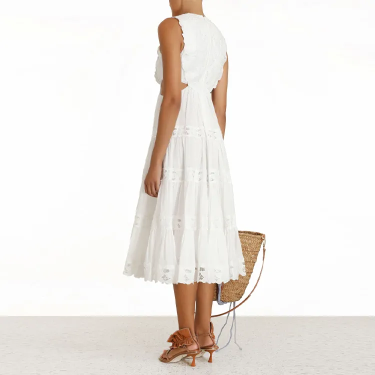 Zimmermann Sleeveless Dresses Women's White-2