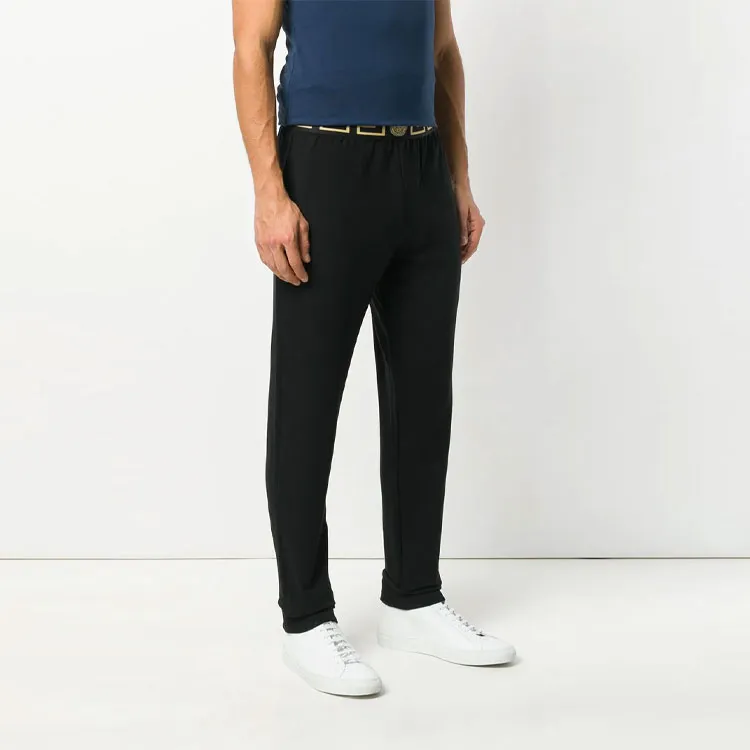 VERSACE Knitted Sports Pants Men's Black-3