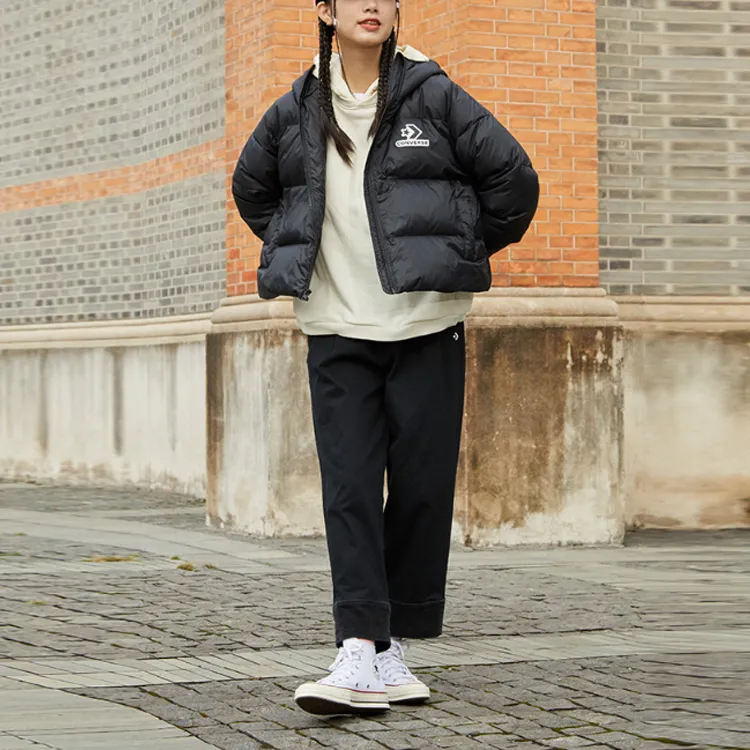 Converse Down Jacket Winter Women's Black-3
