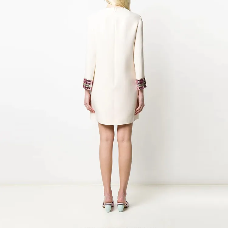 Valentino Long Sleeved Dresses Women's White-2