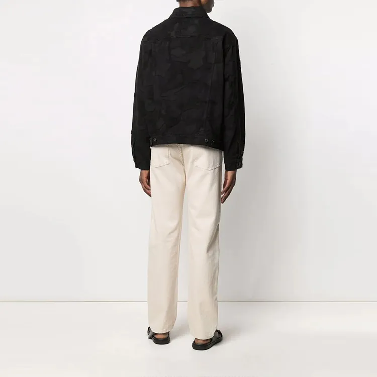 Valentino Denim Jackets Men Black-2
