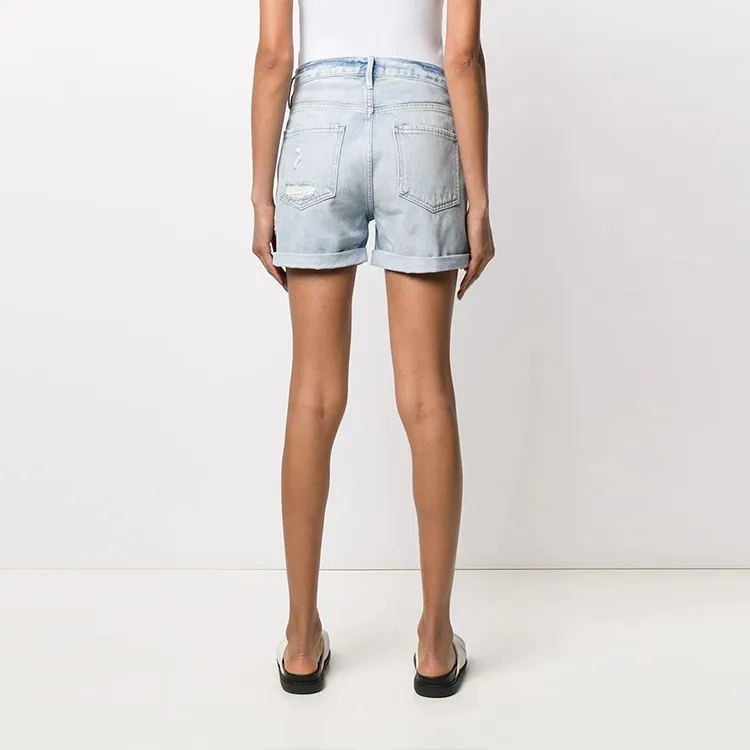 FRAME Denim Shorts Women's Light Blue-3