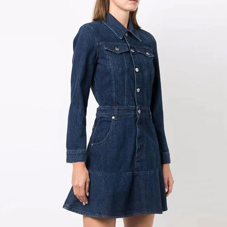 RED VALENTINO Long Sleeved Dress Women's Blue-2