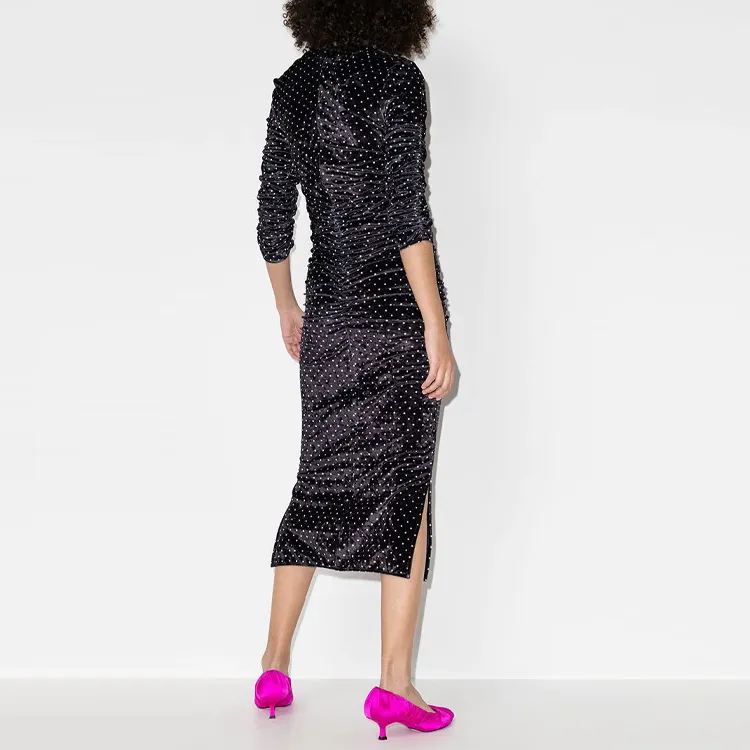 GANNI Long Sleeved Dresses Women's Black-2