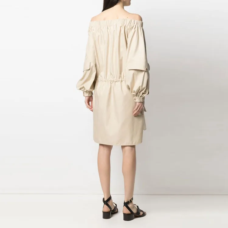 MaxMara Long Sleeved Dress Women's Beige-2