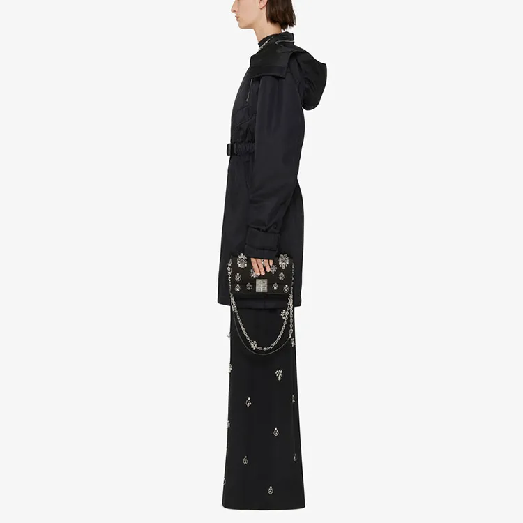 Givenchy Trench Coats Women's Black-3