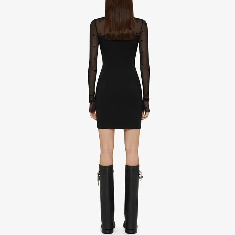 Givenchy Semi Sheer Mini Dress 'Black'-2