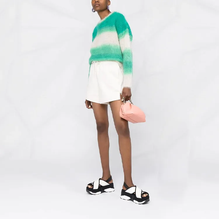 GANNI Software Isoli Drawstring Shorts 'White'-3