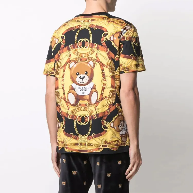MOSCHINO T Shirts Men Black-3