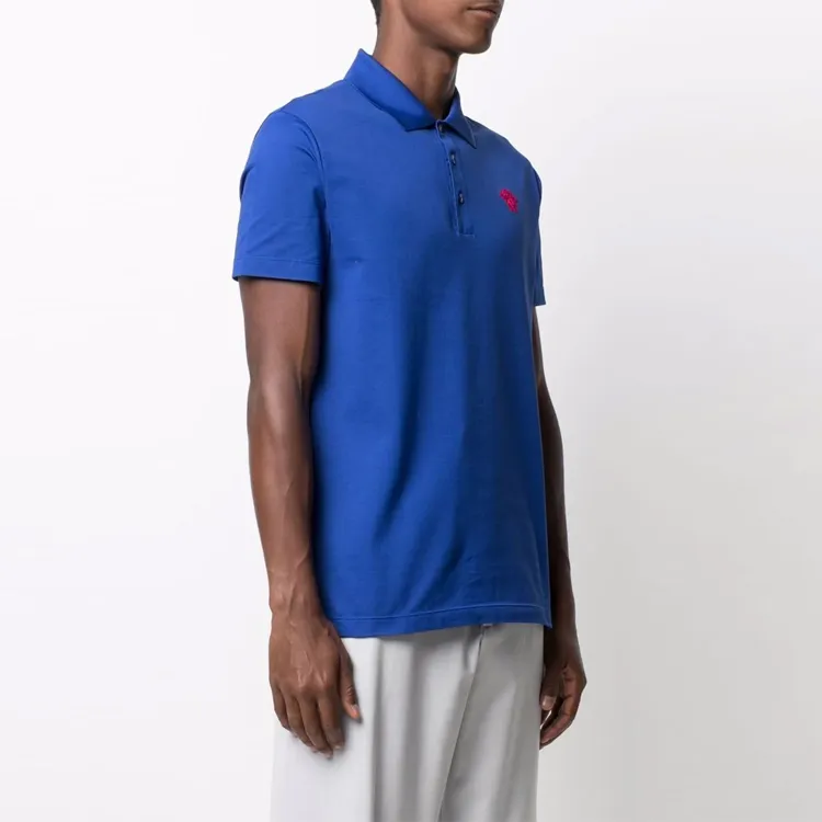 VERSACE Polo Shirts Men Blue-3