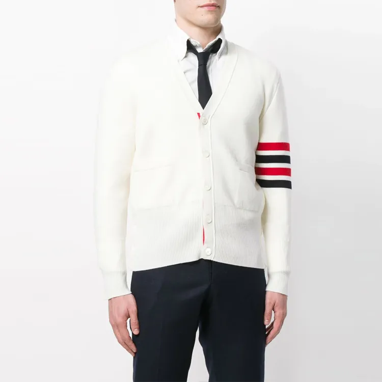 THOM BROWNE· FW21 Sweater Men's White-3