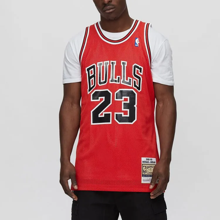 Mitchell & Ness Basketball Jersey Men's Red-1
