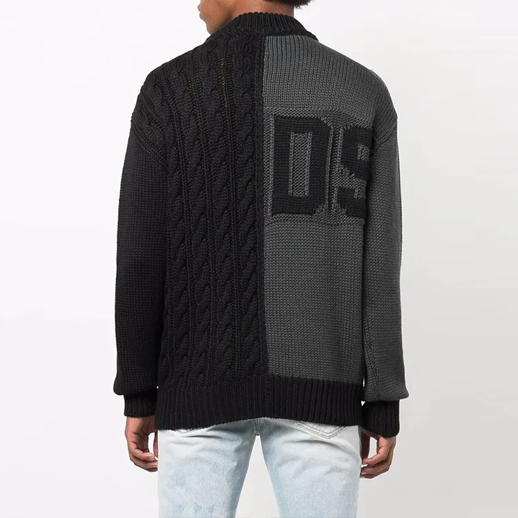 GCDS Logo Intarsia Cable Knit Sweater-3