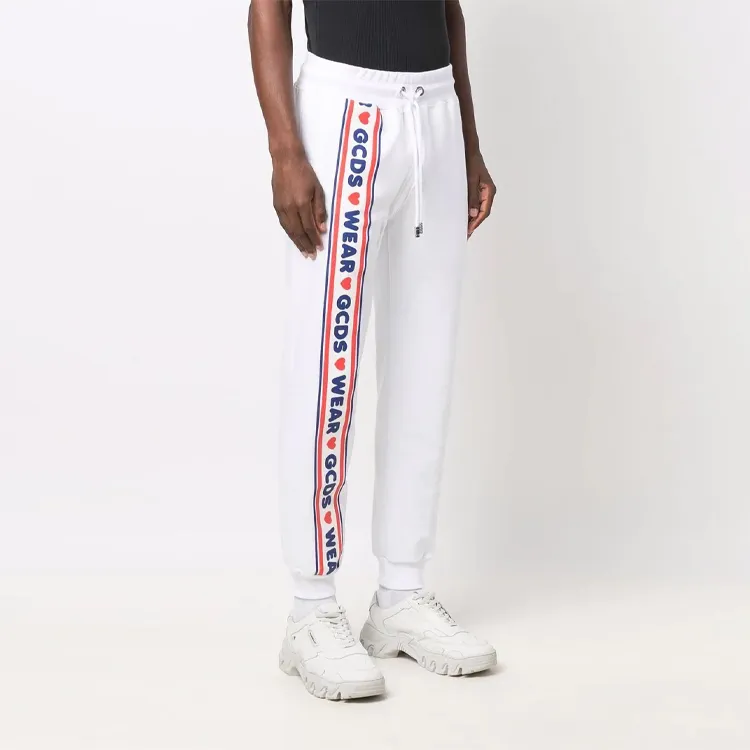 GCDS Logo Printed Drawstring Track Pants-3
