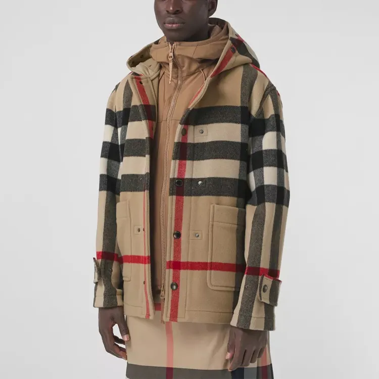Burberry FW21 Technology Wool Jackets & Coats Men's Khaki 80414021-4