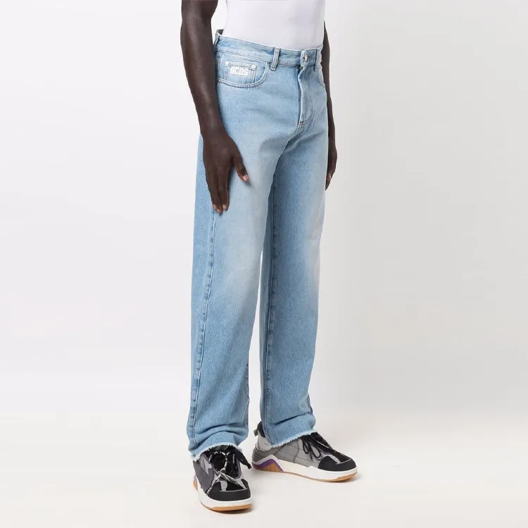 GCDS Light wash Wide leg Jeans-3