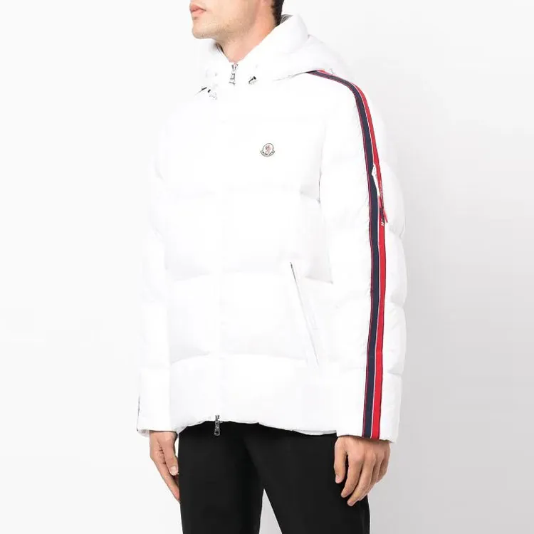 Moncler Dincer Full Zip Jacket With Stripes On Sleeves-3