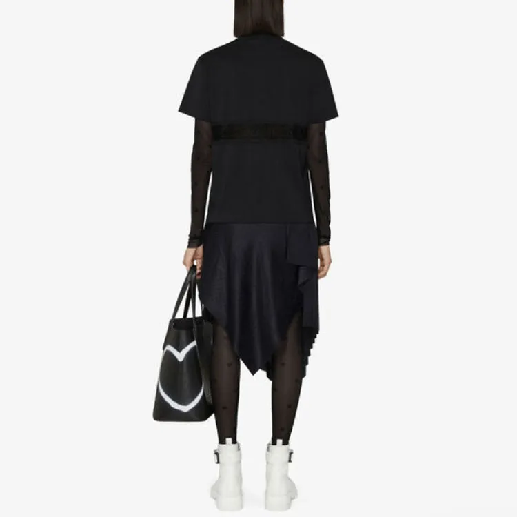 Givenchy T Shirt With Lace Webbing Black 'Black'-2