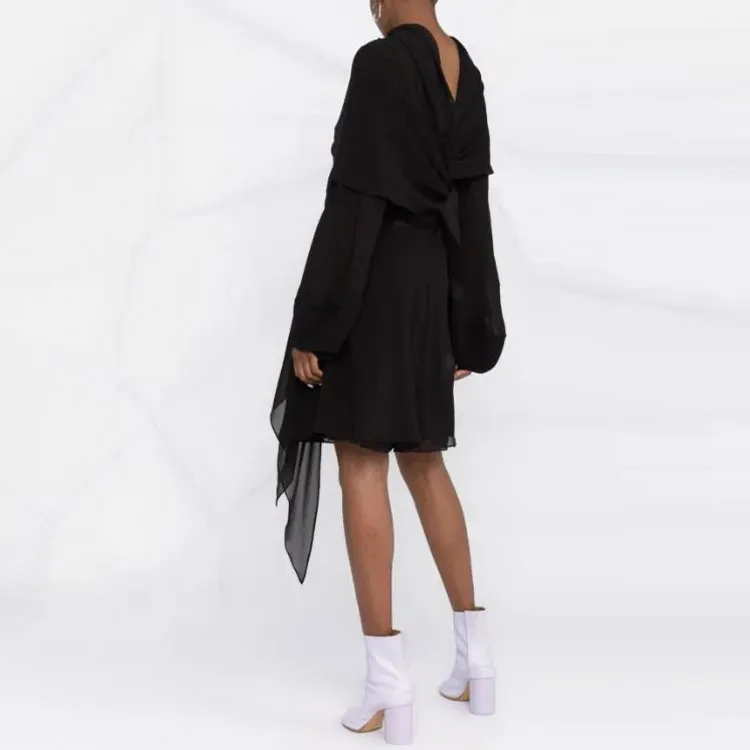Maison Margiela Long Sleeved Dresses Women's Black-2