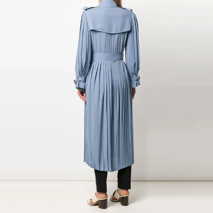 Valentino Trench Coats Women's Sky Blue-1