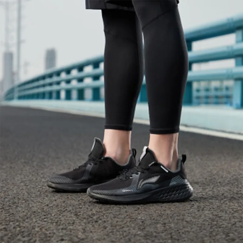 LiNing Soft Element Cushioned Anti-Slip Wear-Resistant Breathable Lightweight Low-Top Sports Casual Shoes Black-7