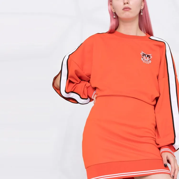 PINKO Long Sleeved Dress Women's Orange Red-1