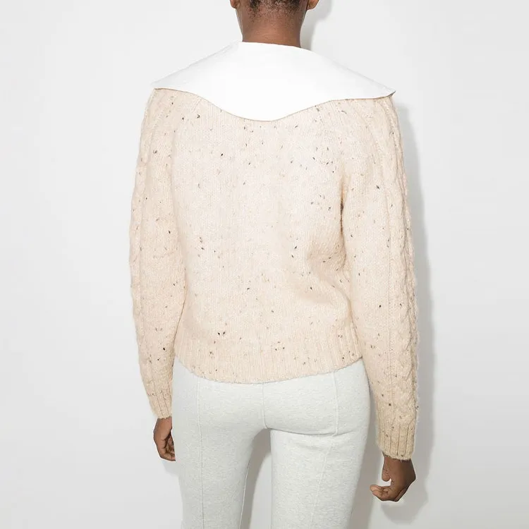 GANNI Loose Fit Sweater Women's Beige-3