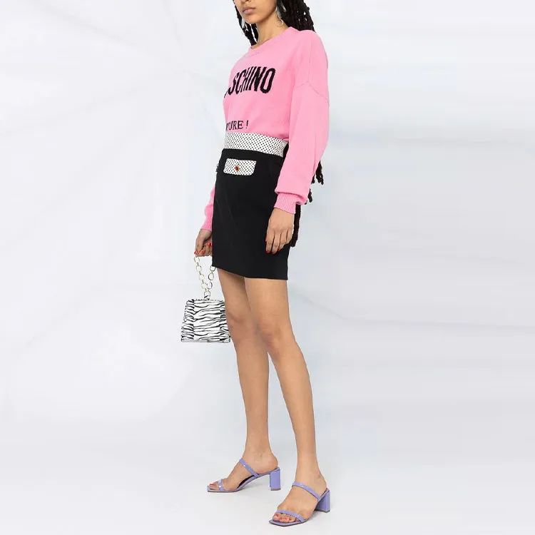 MOSCHINO SS21 Loose Fit Sweater Women's Pink-2