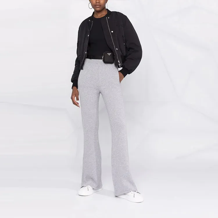 ALBERTA FERRETTI FW21 Flared Pants Sports Pants Women's Gray-1