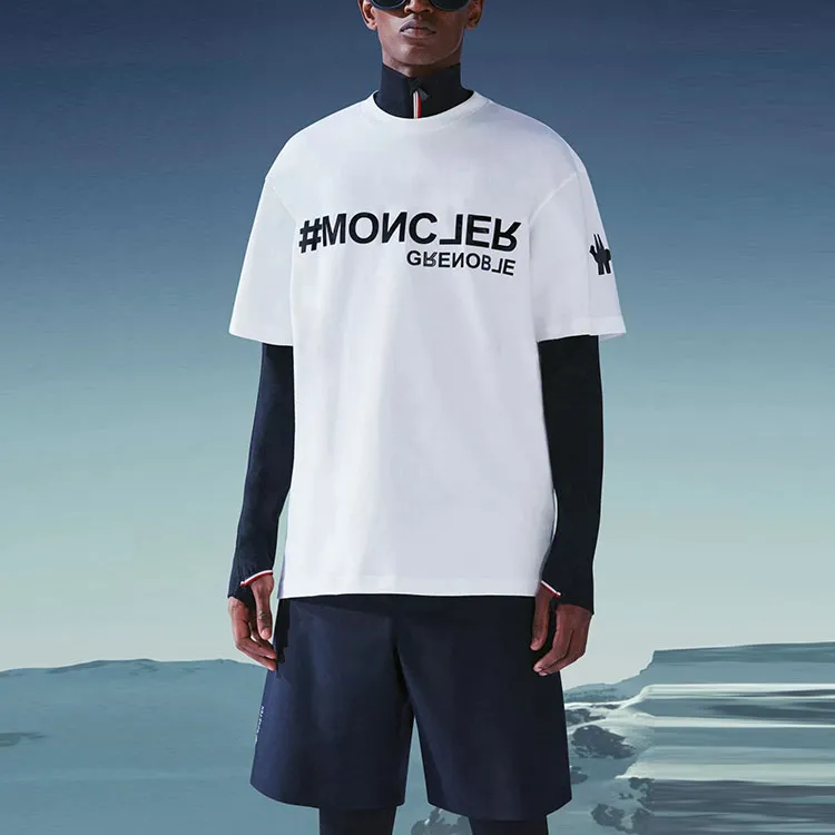 Moncler T Shirts Men Silk White-1